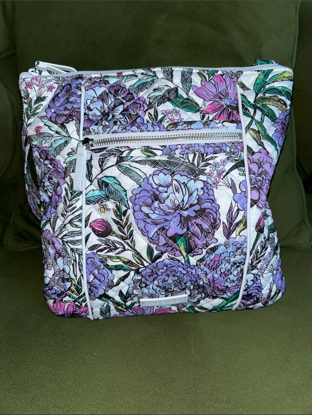 Vera Bradley Purple Quilted Lavender Meadow Iconic Hipster